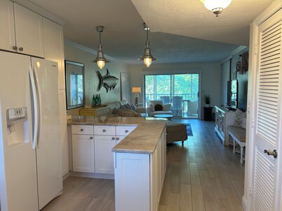 Stunning 2 bedroom, 2 balcony condo on golf course with tennis and pickleball