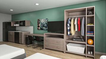 Suite, 2 Queen Beds, Non Smoking | Desk, laptop workspace, free WiFi, bed sheets