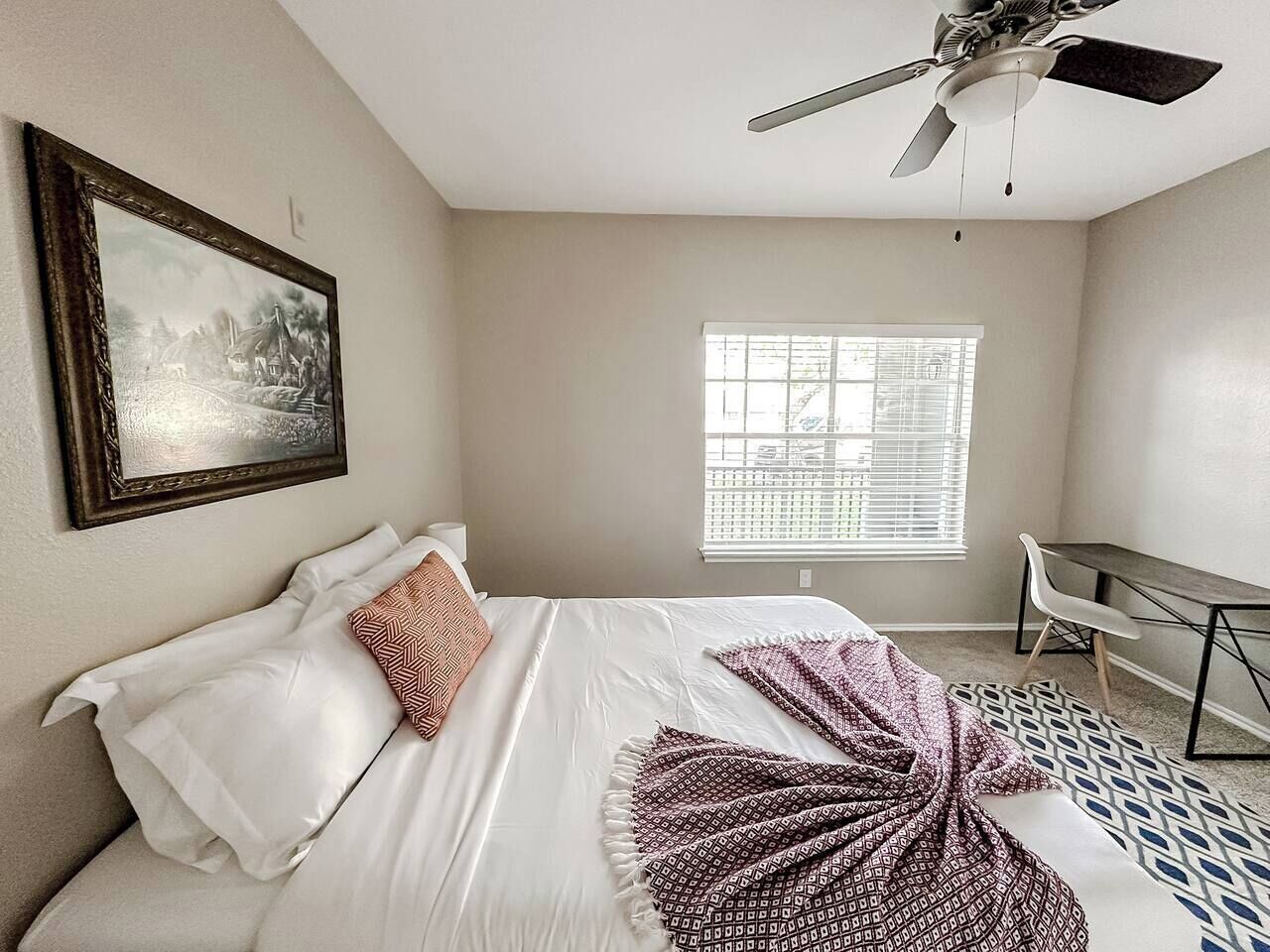 Desk, iron/ironing board, free WiFi, bed sheets