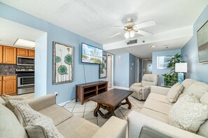 TV, DVD player - Phoenix II 2034 | Pools, Hot Tubs, Tennis & more | Oceanfront | My Beach Getaways (Orange Beach)