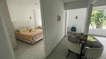 Desk, laptop workspace, iron/ironing board, free WiFi