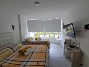Desk, laptop workspace, iron/ironing board, free WiFi