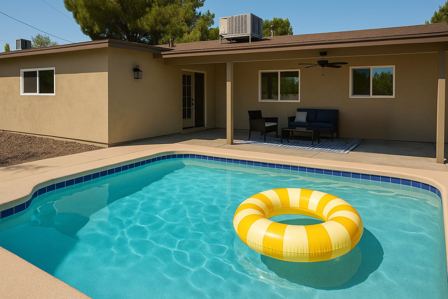 A heated pool