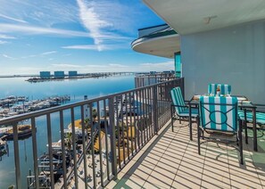 Outdoor dining - *NEW LOW FALL RATES* Beautiful Bayfront Condo with LAZY RIVER on the 8th floor! (Orange Beach)