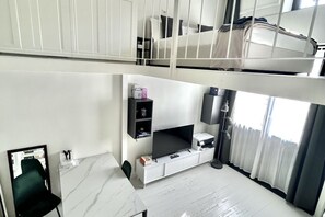 1 makuuhuone, silitysrauta/-lauta, vauvan matkasänky, ilmainen Wi-Fi