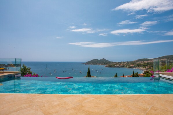 Een verwarmd zwembad