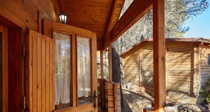 Country House 'Cabaña De Madera 5' with Mountain View, Shared Pool and Air Conditioning