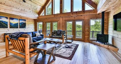Laurel Creek Falls | Pet-Friendly Log Cabin with Hot Tub, Fire Pit & Views!