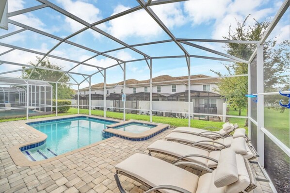 A heated pool