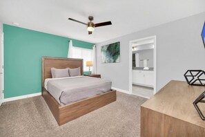 5 bedrooms, iron/ironing board, Internet, bed sheets