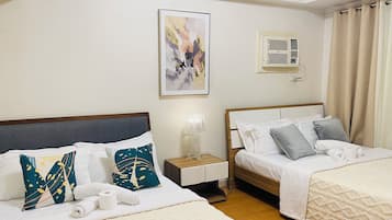 1 bedroom, blackout curtains, iron/ironing board, free WiFi