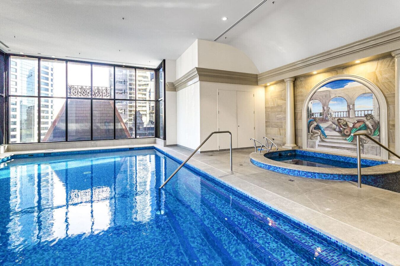 Indoor pool, a heated pool