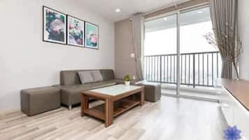 Appartement Deluxe, 3 chambres, vue ville | 3 chambres, rideaux occultants, Wi-Fi gratuit, draps fournis