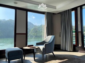 Desk, blackout drapes, soundproofing, iron/ironing board - Verdure Lotus Classic Cruise on Lan Ha Bay (Ha Long)