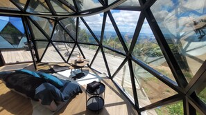 Interior - DuskDawn Glass dome glamping in the bush near Auckland
NOW with a Spa! (Auckland)
