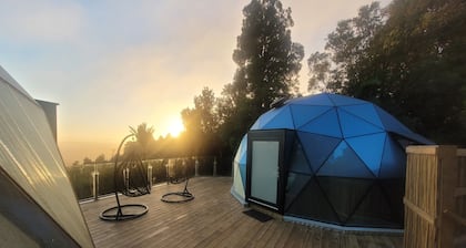 Dusk&Dawn Glass dome glamping accommodation in the bush near Auckland