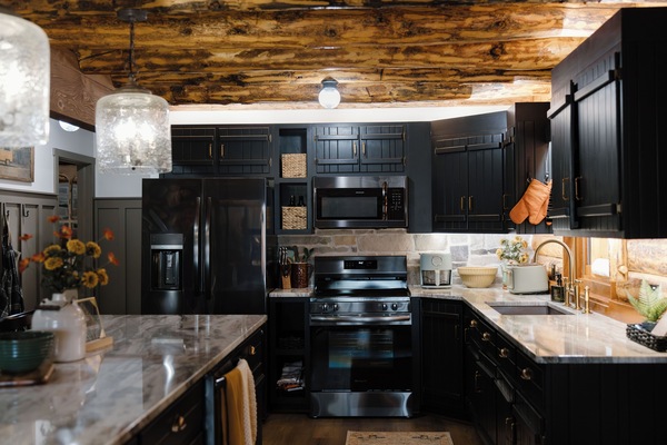 Køleskab, mikrobølgeovn, ovn, kogeplade