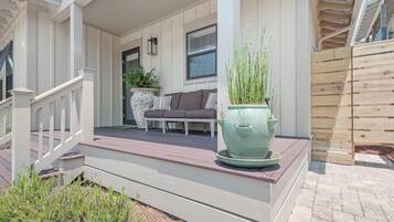 On the beach, white sand