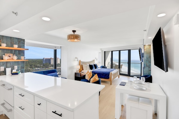 Iron/ironing board, internet, bed sheets - Luxurious 16th Floor oceanfront retreat with shared pool & resort amenities (Miramar Beach)