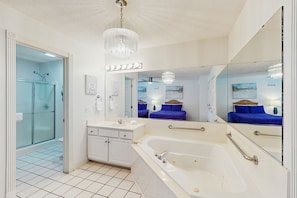 Hair dryer, towels