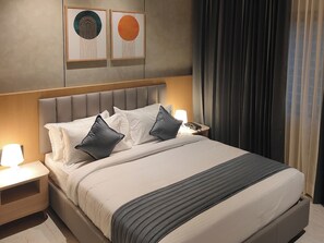 ซูพีเรียอพาร์ทเมนท์, วิวเมือง | โต๊ะทำงาน, พื้นที่ทำงานแบบใช้แล็ปท็อป, Wi-Fi ฟรี, ผ้าปูที่นอน