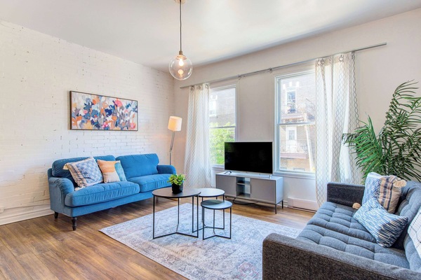 Another view of our comfortable living area. Unwind and relax!