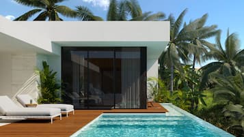 Vila, 1 quarto, piscina particular | Vista do quarto