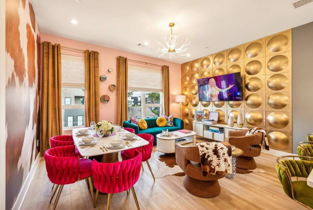 Televisión, estéreo, oficina