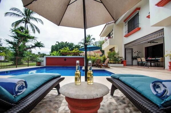 A heated pool
