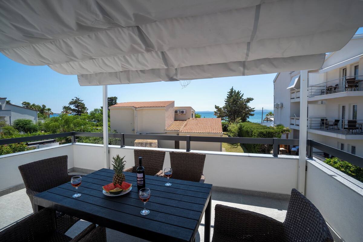 Family Apartment, Partial Sea View | Balcony view