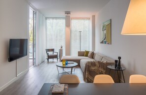 Appartement, 2 chambres, non-fumeurs, cuisine | Coin séjour