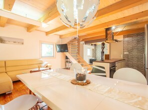 House (Four Bedroom Holiday Home with Terrac) | Living room - Family-friendly Serene Retreat Holiday Home (Piran)