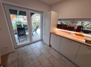 Apartment (Standard Two Bedroom Apartment with t) | Private kitchen | Fridge - Idyllic and Charming Apartments With Terrace (Preddvor)