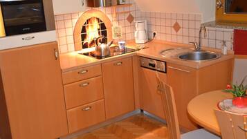 Apartment (Two Bedroom Apartment with Balcony) | Private kitchen | Fridge