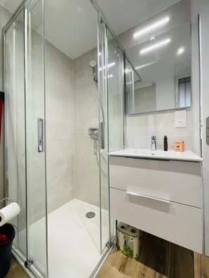 Shower, hair dryer