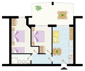 Floor plan - Comfortable flat with pool (Bibione)