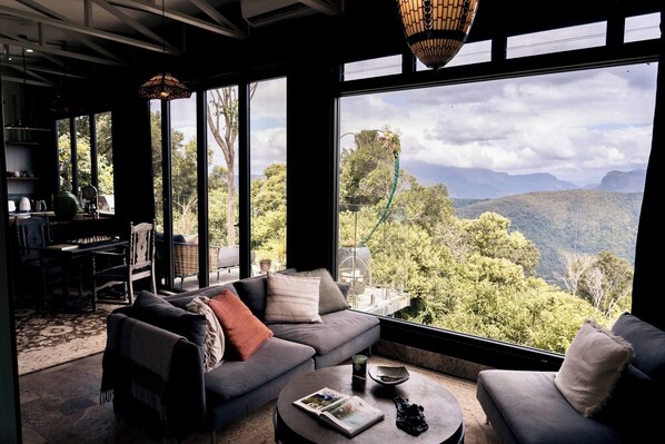 Cabane, 1 chambre, fumeur, balcon | Salle de séjour