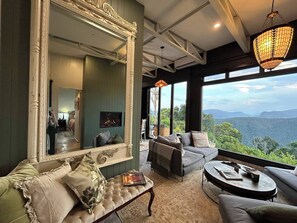 Cabane, 1 chambre, fumeur, balcon | Salle de séjour