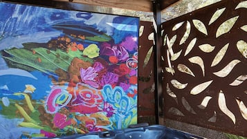 Cabin, 1 Bedroom, Smoking, Balcony | Outdoor spa tub