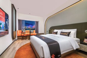 Business Double Room, City View | Premium bedding, down comforters, memory foam beds, free minibar - MUSTEL  ARTE  HOTEL  ZHENLIN  CHENGDU (Chengdu)