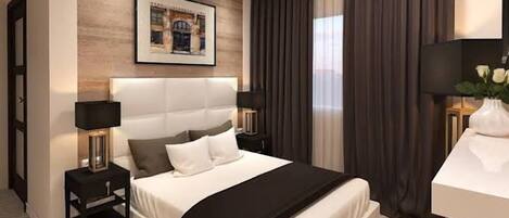 Chambre Familiale, balcon, vue ville