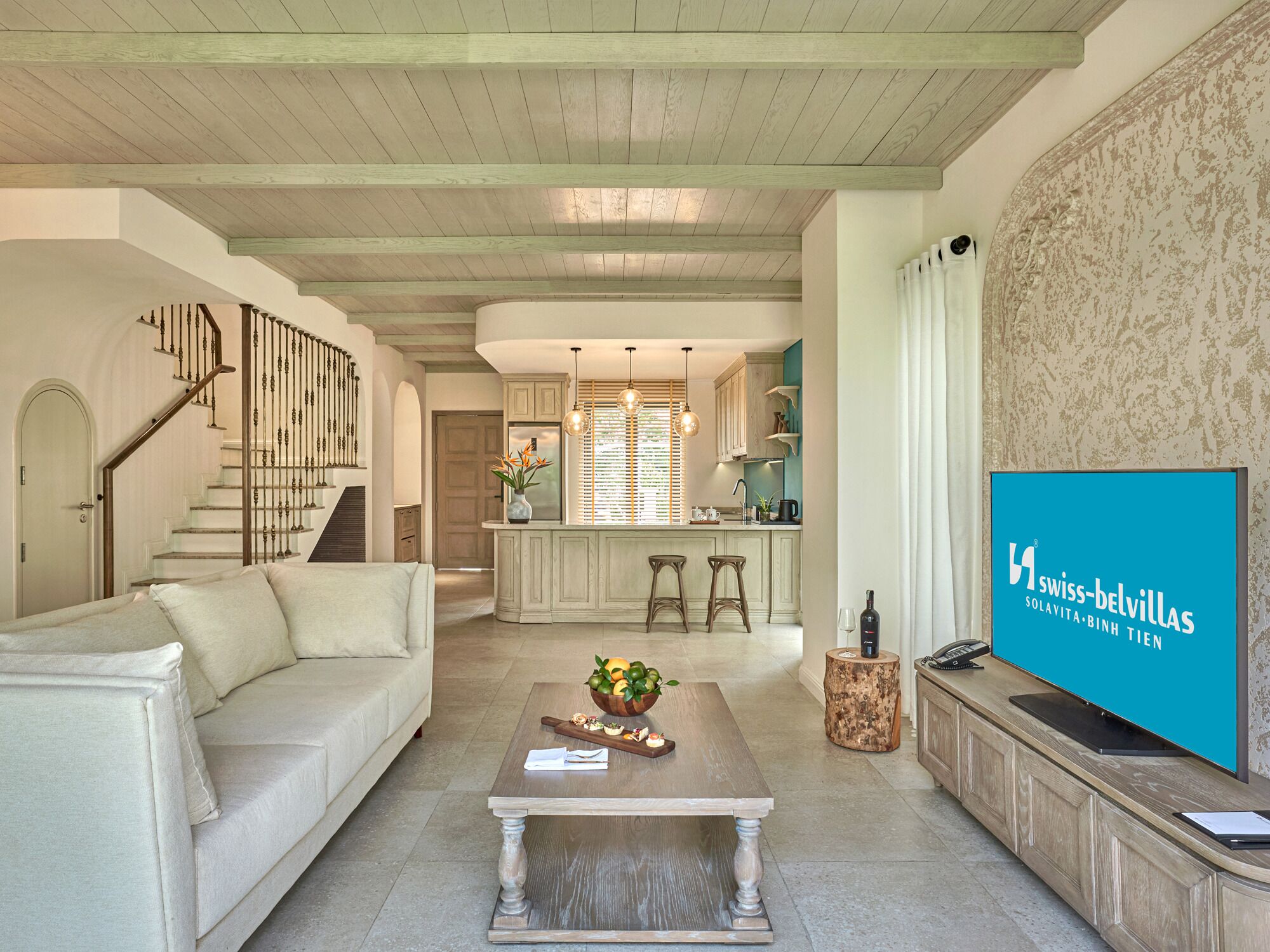 Villa, 2 Bedrooms, Garden View | Living area | 53-inch LCD TV with cable channels