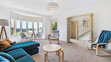 Télévision, cheminée, espaces bureaux