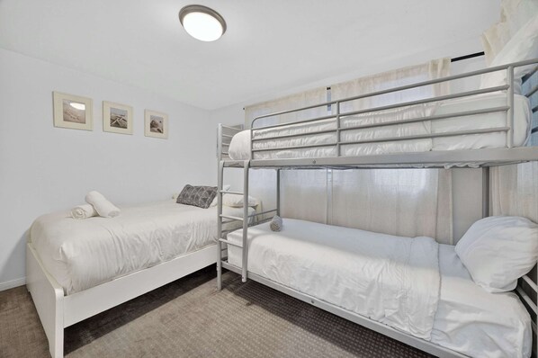 3 bedrooms, iron/ironing board, travel cot, WiFi