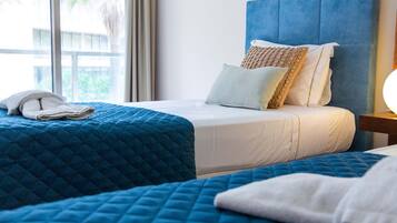 3 bedrooms, cribs (surcharge), bed sheets