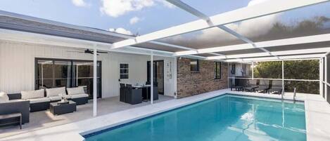 Indoor pool, a heated pool