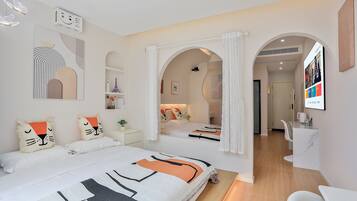 Habitación exclusiva con 2 camas individuales | Edredones de plumas, decoración individual, mobiliario individual