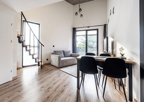 Appartement, vue fleuve | Coin séjour