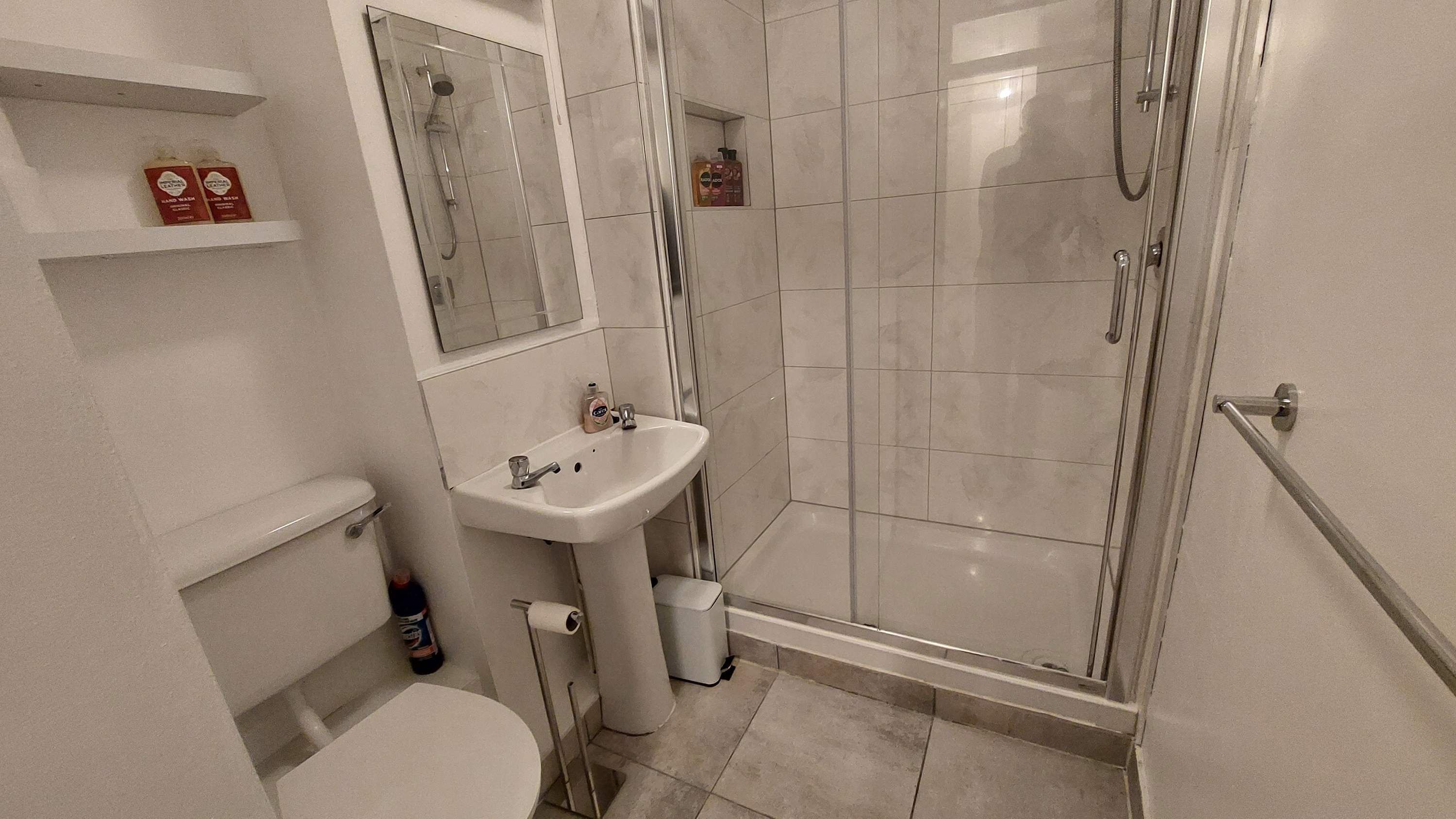 Shower, hair dryer