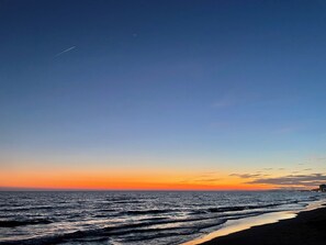 On the beach, beach towels